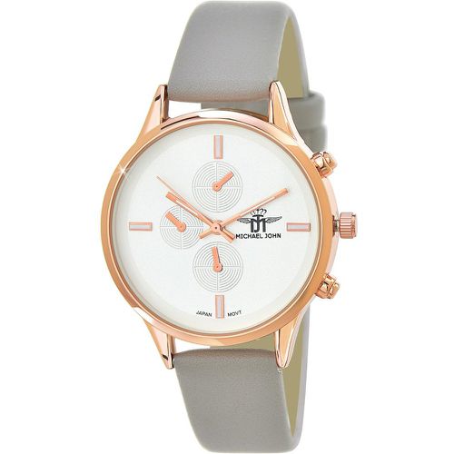 Montre Jill acier et cuir gris - So Charm Montres - Modalova