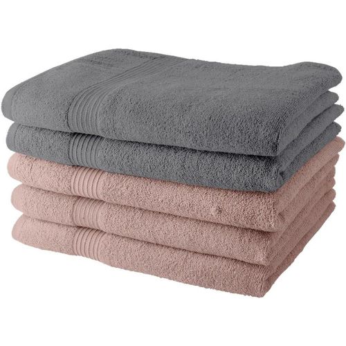 Lot de 5 Draps de Bain 70x130 cm 100% Coton - 3 roses des sables + 2 acier - Today - Modalova