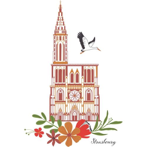 Torchon nid d'abeilles recyclÃ© CathÃ©drale Fleurie Blanc/ 50 x 70 - Maison Vivaraise - Modalova