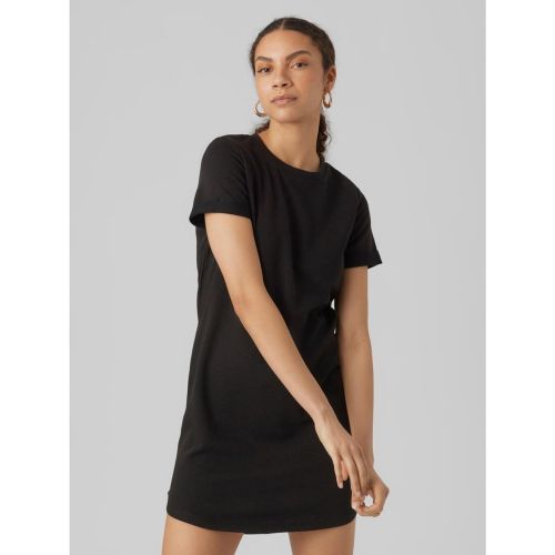 Robe longue Regular Fit Col rond Manches courtes Au-dessus du genou - Vero Moda - Modalova