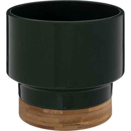 Cache-pot Le collectionneur H16cmen céramique & bambou foncé - 3S. x Home - Modalova