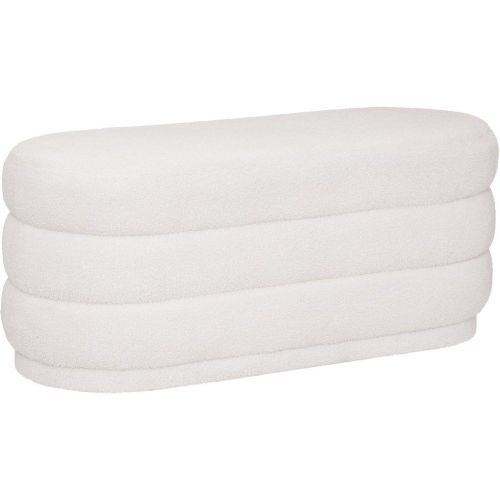 Banc Sinan bouclé blanc - 3S. x Home - Modalova