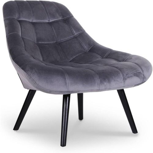 Fauteuil Velours Gris - 3S. x Home - Modalova