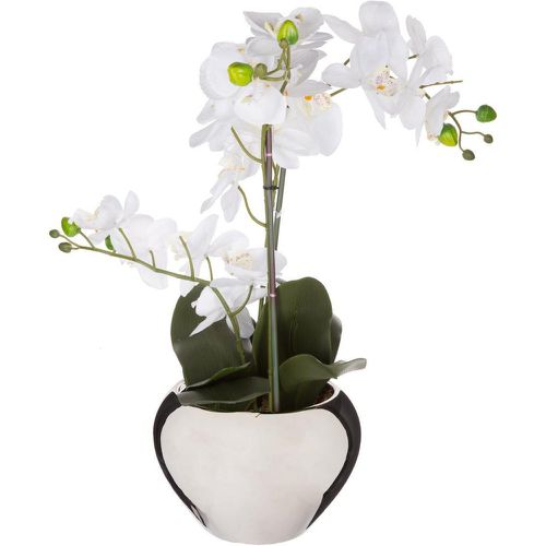 Orchidée en pot argent H57 - 3S. x Home - Modalova