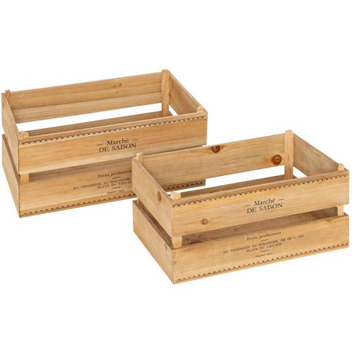 Lot de 2 cagettes Little cottage Bois - 3S. x Home - Modalova