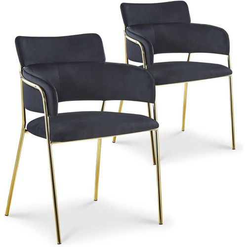 Lot de 2 chaises / fauteuils Ginko Velours - 3S. x Home - Modalova