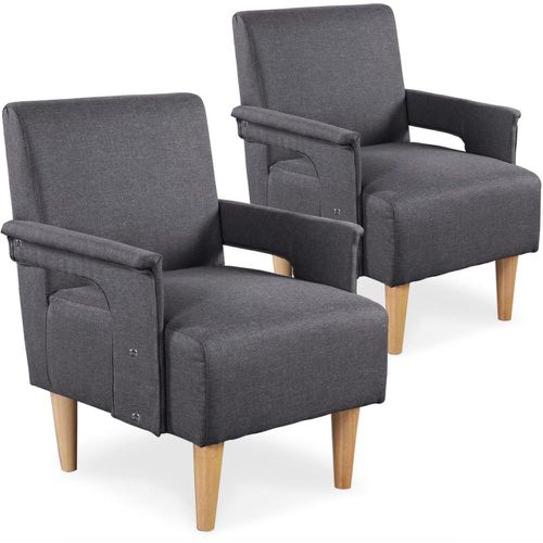 Lot de 2 fauteuils Quebec Tissu - 3S. x Home - Modalova