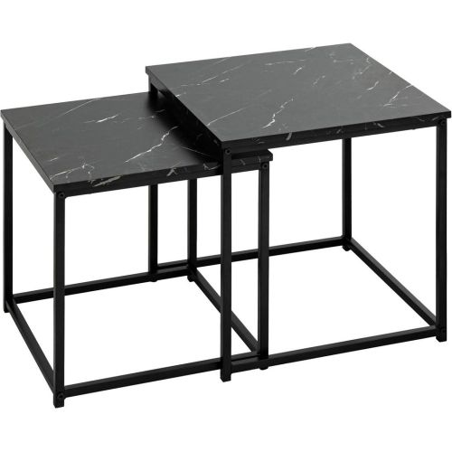Lot de 2 tables basses Jones effet marbre - 3S. x Home - Modalova