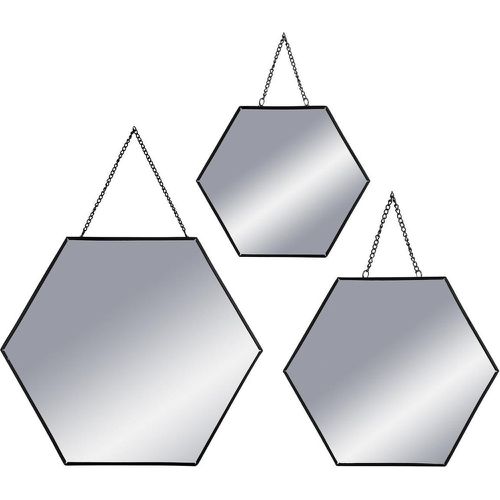 Lot de 3 miroirs hexagonaux métal - 3S. x Home - Modalova