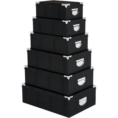 Lot de 6 boîtes crocos noir - 3S. x Home - Modalova