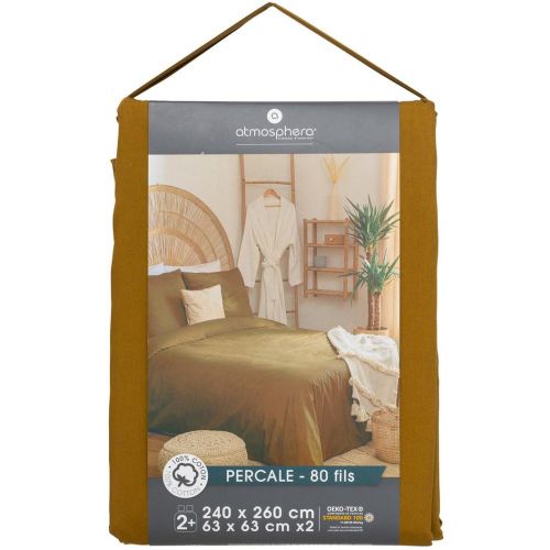 Parure de lit percale ocre 260x240cm - 3S. x Home - Modalova