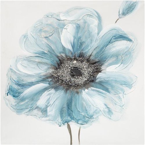 Toile Peinture Fleurs bleu 48 x 48 cm - 3S. x Home - Modalova