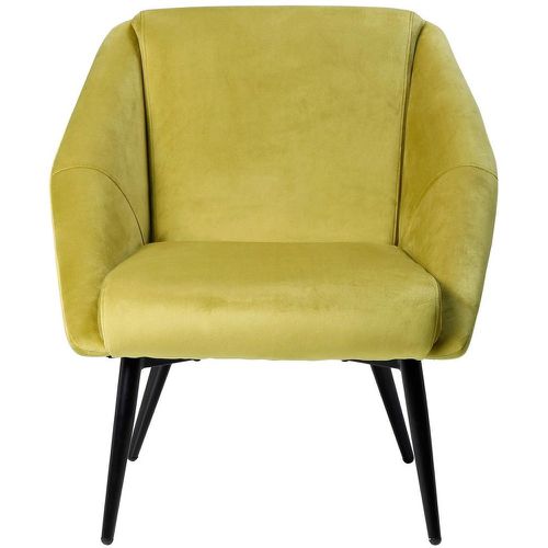 Fauteuil velours vert ocre - 3S. x Home - Modalova