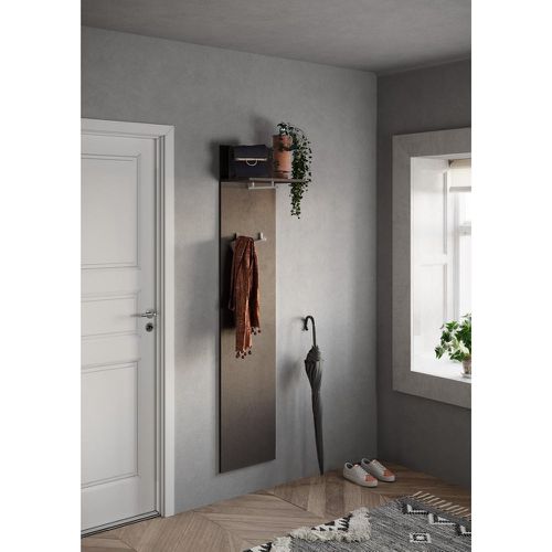 Panneau mural Ferrare avec tringle et crochet coloris mélamine bronze L40xH184 - 3S. x Home - Modalova