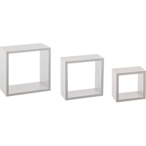 Lot de 3 étagères murales cubes blanches - 3S. x Home - Modalova