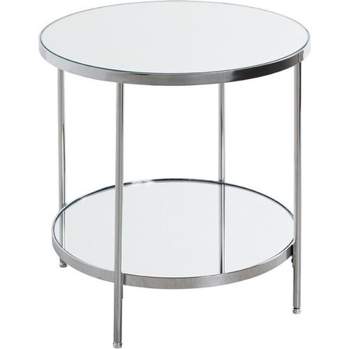 Table d'appoint en métal chromé et étagères en verre - 3S. x Home - Modalova