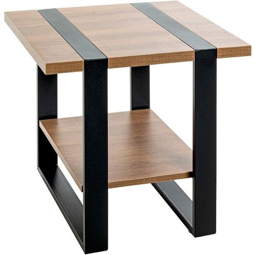 Table d'appoint double plateau en décor chène - 3S. x Home - Modalova