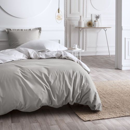 Parure de lit Housse de couette en Percale de coton BICOLORE Craie / Dune - Today - Modalova