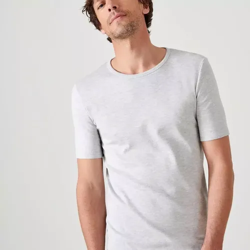 Tee-shirt manches courtes en mailles gris - Damart - Modalova