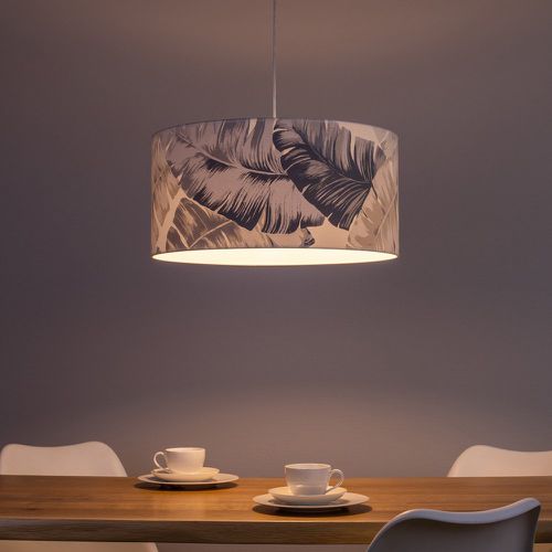 Lampe pendante Lobos 1xE27 Max.60W Chêne huilé/Transparent/Gris-Bleu - Britop Lighting - Modalova