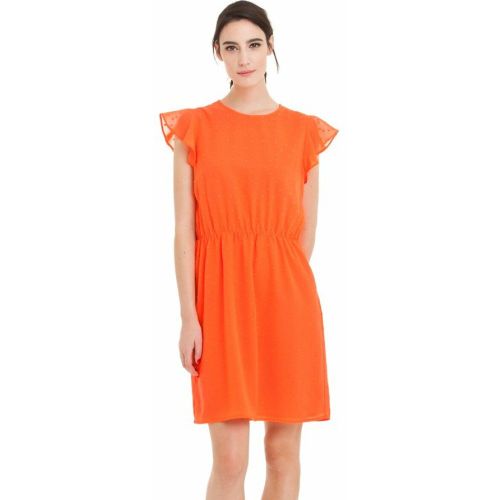 Robe courte manches papillon encolure ronde plumetis - 3 SUISSES - Modalova