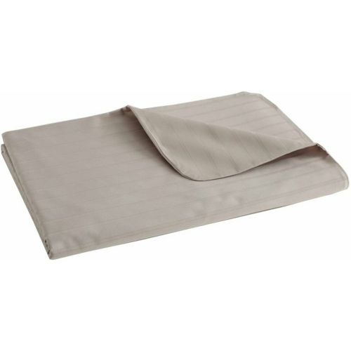 Housse de couette satin de coton jacquard DIVINE - chanvre - Blanc des Vosges - Modalova