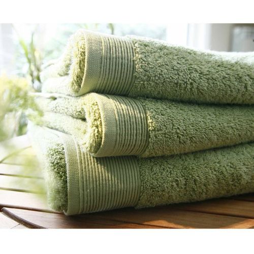 Drap de bain micro-coton 600 gr/m² uni Lichen - Blanc des Vosges - Modalova