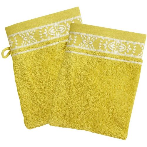 Lot de 2 gants de toilette en coton BYSANTINE - Becquet - Modalova