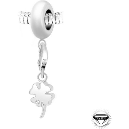 Charm perle trèfle orné de cristaux Swarovski par SC Crystal Paris® - So Charm Bijoux - Modalova