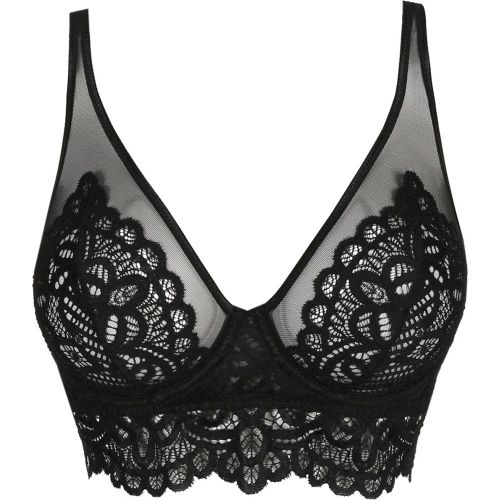 Soutien-gorge triangle plongeant armatures noir en dentelle - Prima Donna - Modalova