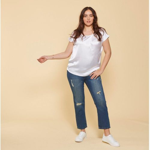 Blouse Unie Manches Courtes Femme - 3 SUISSES - Modalova