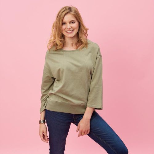 Sweat manches longues coutures - Vert - 3 SUISSES - Modalova
