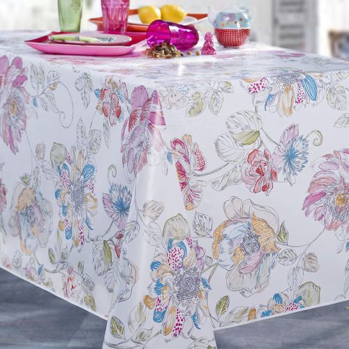 Nappe ronde PEONIA TOILE CIREE 140 cm - Calitex - Modalova