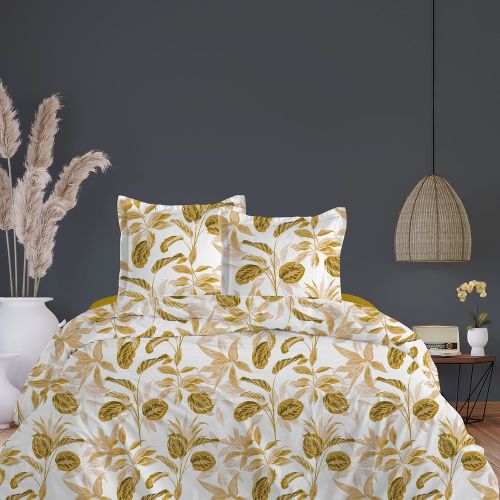 Parure de lit Housse de couette +2Taies 240X220 COLORADO ocre - Calitex - Modalova
