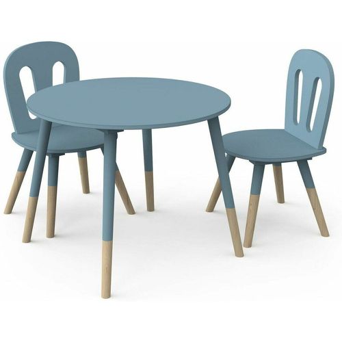 Set 1 Table et 2 chaises FIRMIANA orage et pin naturel - 3S. x Home - Modalova