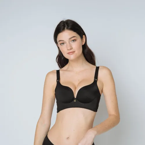 Soutien gorge push up microfibre - noir - Midnight Lingerie - Modalova