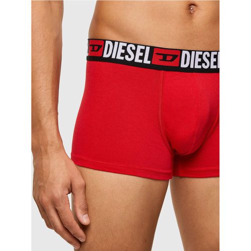 Pack de 3 boxers logotes ceinture elastique - / Gris / Rouge en coton - Diesel Underwear - Modalova