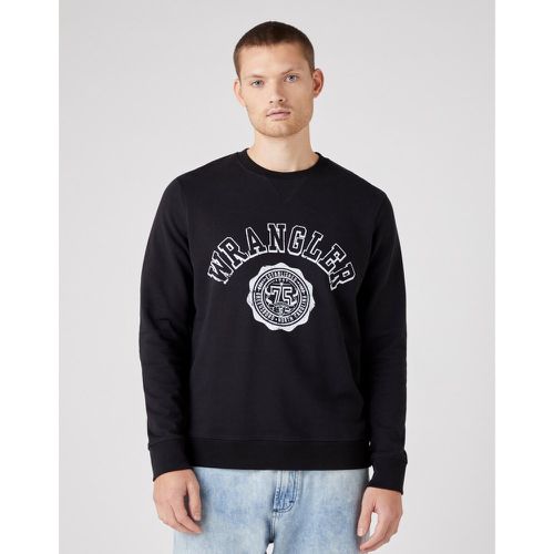 Sweatshirt noir pour homme en coton - Wrangler - Modalova