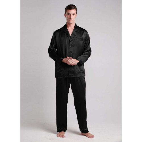 Ensemble De Pyjama En Soie Longue Bordure Contraste - LilySilk - Modalova