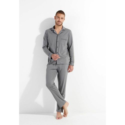 Pyjama pantalon passepoil marine en coton - HOM - Modalova