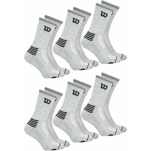 Lot de 6 paires de chaussettes mi-hautes Essentiel en coton - Wilson - Modalova