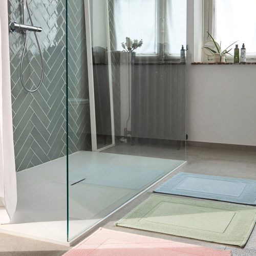 Tapis de bain Coton COMORES poudre - Blanc des Vosges - Modalova