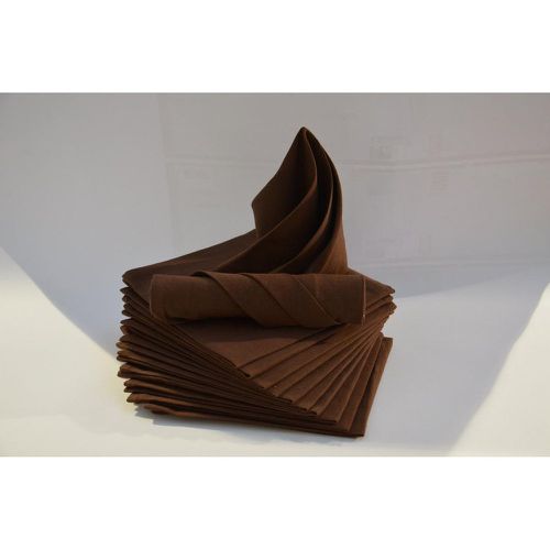 Lot de 12 Serviettes ARC EN CIEL Chocolat 44 x 44 cm - Calitex - Modalova