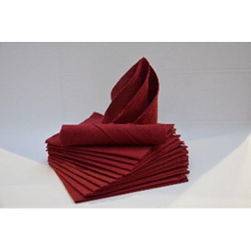 Lot de 12 serviettes de table carré en coton bourgogne - Calitex - Modalova