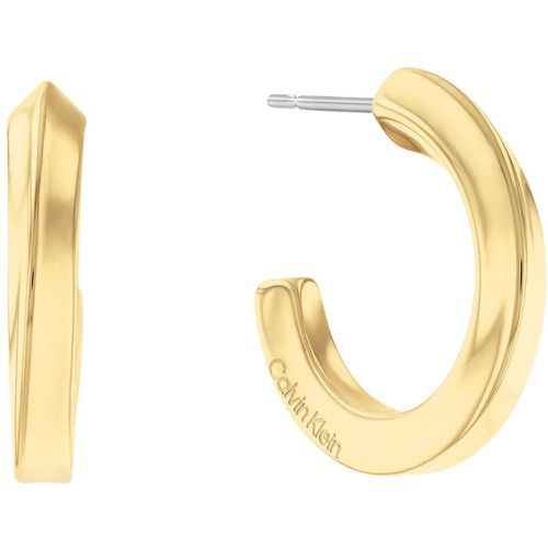 Boucles oreilles Calvin Klein Twisted Ring - 35000311 Acier - Calvin Klein Bijoux - Modalova