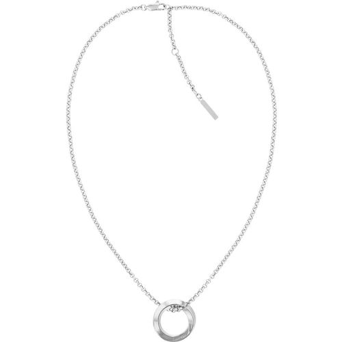 Collier Calvin Klein Twisted Ring - 35000306 Acier - Calvin Klein Bijoux - Modalova