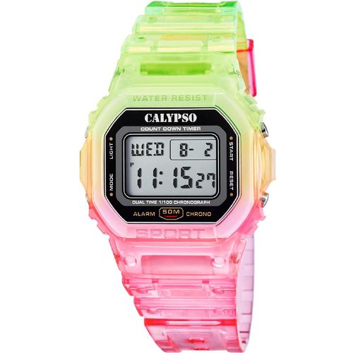 Montre Mixte Color Splash - K5874-4 Bracelet Plastique - Calypso - Modalova