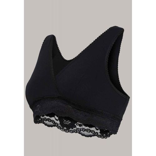 Soutien-gorge de grossesse et allaitement cache-c?ur - Noir en coton - carriwell - Modalova