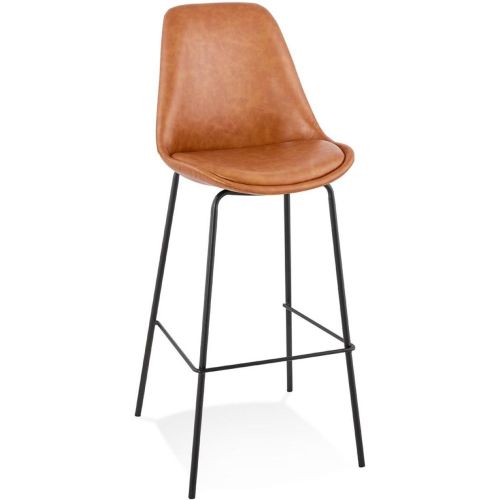 Tabouret de bar 'RITUAL' en matière synthétique et pied en métal - ALTEREGO - Modalova