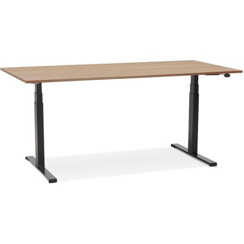 Bureau ergonomique électrique 'TRONIK' avec plateau en bois finition Noyer - ALTEREGO - Modalova